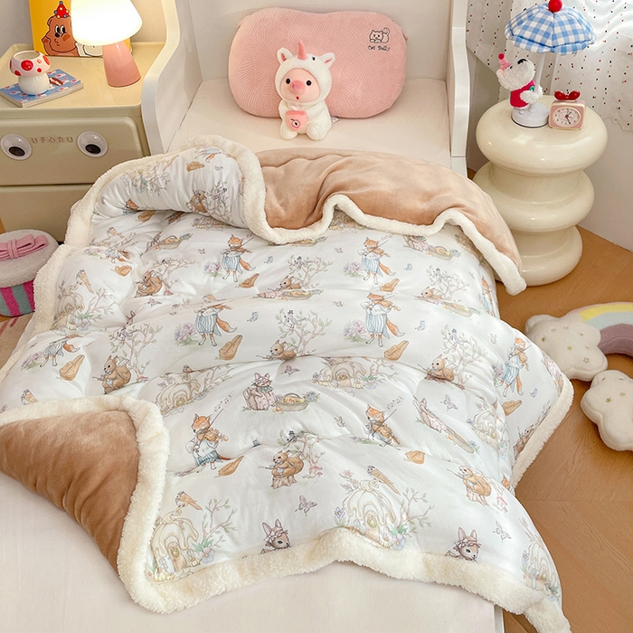 91家纺网 家纺一手货源 找家纺 丝涟家居 2025新款A类恒温棉云朵被小版 休闲假日