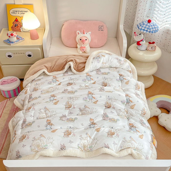 91家纺网 家纺一手货源 找家纺 丝涟家居 2025新款A类恒温棉云朵被小版 休闲假日