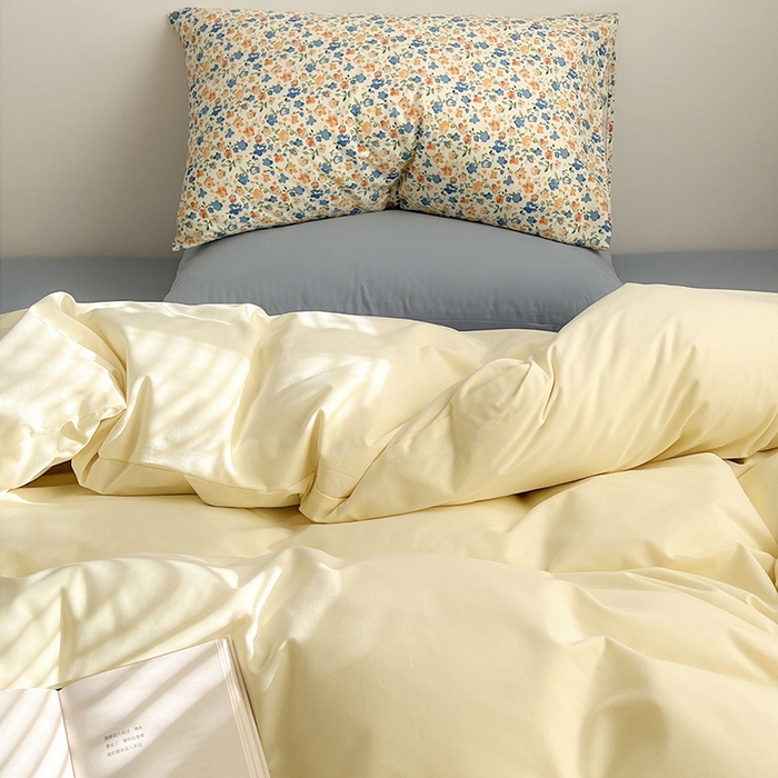 91家纺网 家纺一手货源 找家纺 （总）女子家纺 2025秋冬新款全棉纯棉加厚磨毛数码复古碎花四件套