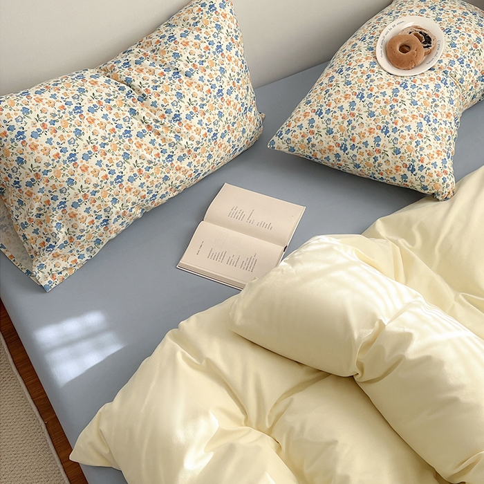 91家纺网 家纺一手货源 找家纺 （总）女子家纺 2025秋冬新款全棉纯棉加厚磨毛数码复古碎花四件套