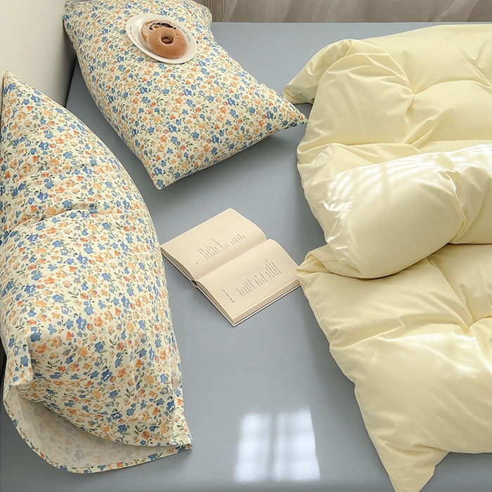 91家纺网 家纺一手货源 找家纺 （总）女子家纺 2025秋冬新款全棉纯棉加厚磨毛数码复古碎花四件套