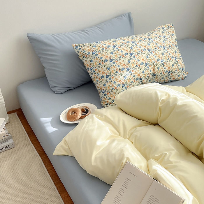 91家纺网 家纺一手货源 找家纺 （总）女子家纺 2025秋冬新款全棉纯棉加厚磨毛数码复古碎花四件套