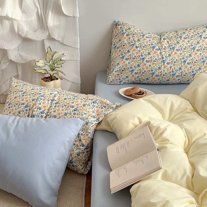 91家纺网 家纺一手货源 找家纺 （总）女子家纺 2025秋冬新款全棉纯棉加厚磨毛数码复古碎花四件套