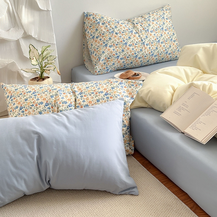 91家纺网 家纺一手货源 找家纺 （总）女子家纺 2025秋冬新款全棉纯棉加厚磨毛数码复古碎花四件套