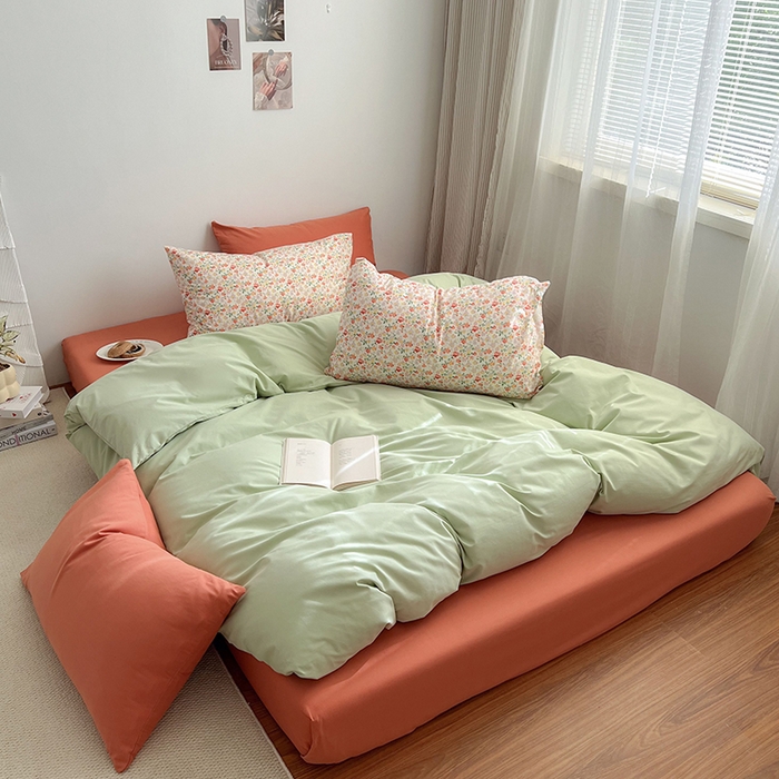 91家纺网 家纺一手货源 找家纺 （总）女子家纺 2025秋冬新款全棉纯棉加厚磨毛数码复古碎花四件套