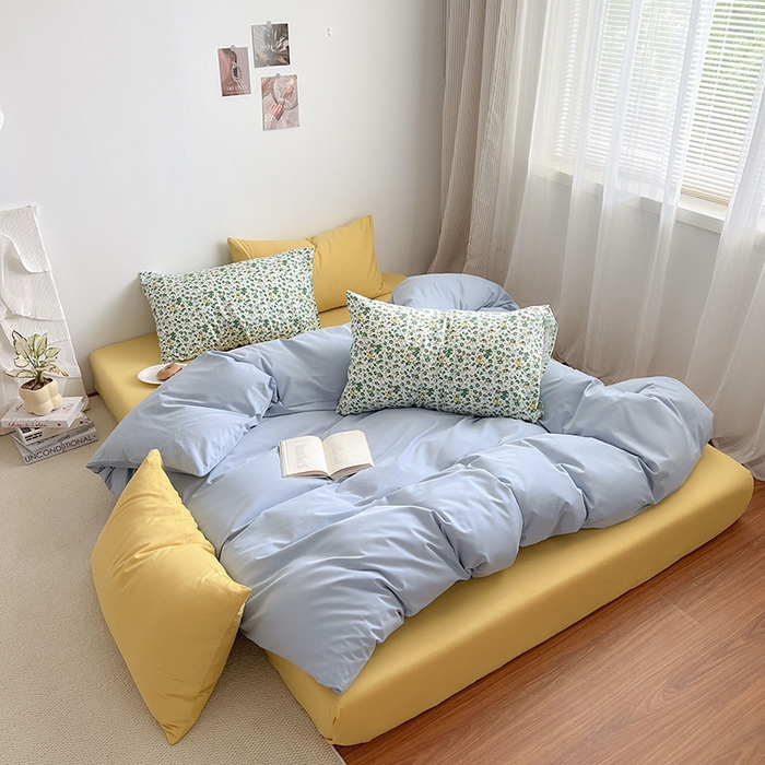 91家纺网 家纺一手货源 找家纺 （总）女子家纺 2025秋冬新款全棉纯棉加厚磨毛数码复古碎花四件套