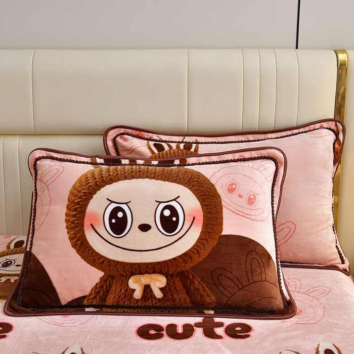 （总）绒品荟家纺 2025新款加厚牛奶绒系列枕套一对