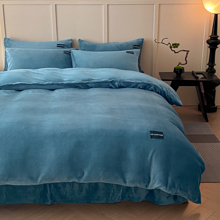 91家纺网 家纺一手货源 找家纺 （总）鸿织源家纺 2025新款贴标系列牛奶绒四件套