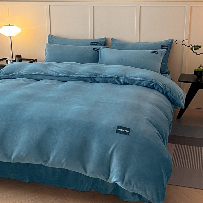 91家纺网 家纺一手货源 找家纺 （总）鸿织源家纺 2025新款贴标系列牛奶绒四件套