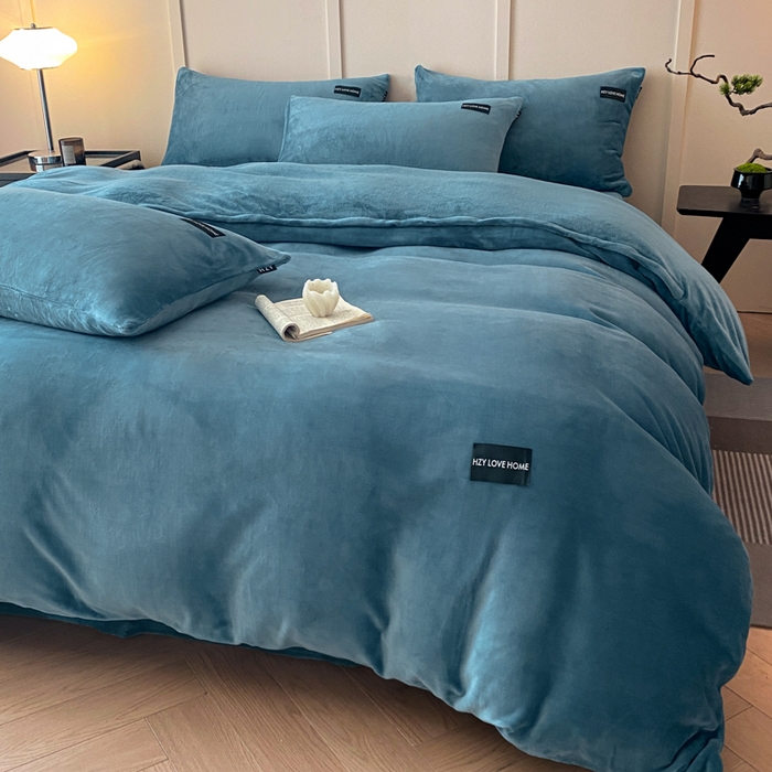 91家纺网 家纺一手货源 找家纺 （总）鸿织源家纺 2025新款贴标系列牛奶绒四件套