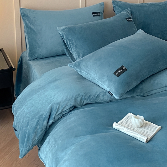 91家纺网 家纺一手货源 找家纺 （总）鸿织源家纺 2025新款贴标系列牛奶绒四件套