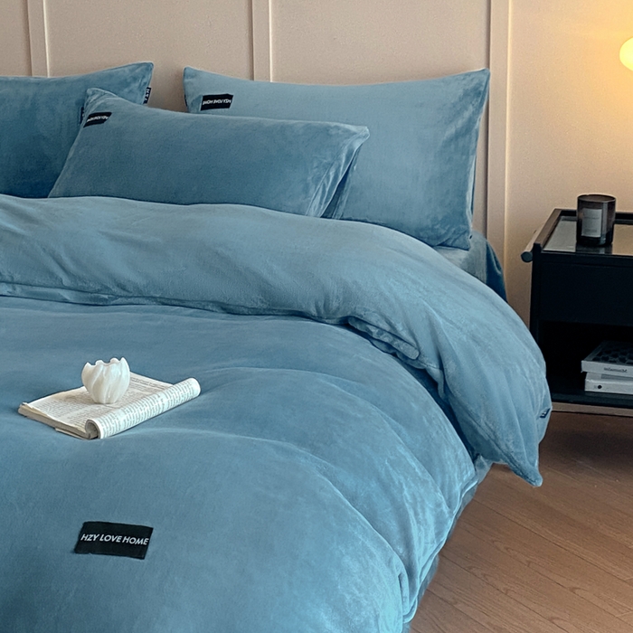 91家纺网 家纺一手货源 找家纺 （总）鸿织源家纺 2025新款贴标系列牛奶绒四件套