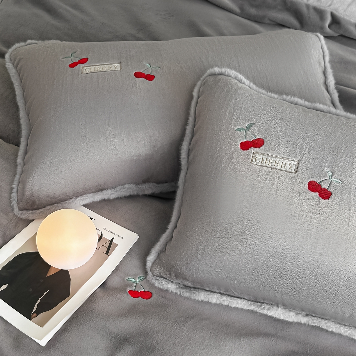 91家纺网 家纺一手货源 找家纺 乐坊 2025新款A类雪貂绒四件套 伯爵灰