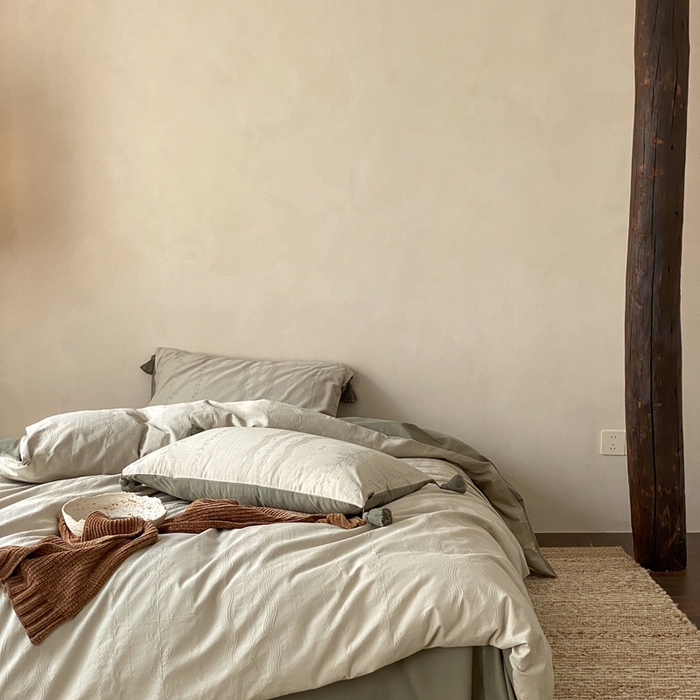 91家纺网 家纺一手货源 找家纺 玉宇阁家居 2025新款色织空气全棉纯棉大提花磨毛四件套(流苏款) 流苏款-日欢喜