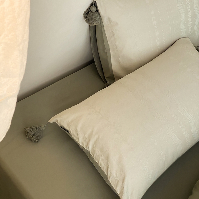 91家纺网 家纺一手货源 找家纺 玉宇阁家居 2025新款色织空气全棉纯棉大提花磨毛四件套(流苏款) 流苏款-日欢喜