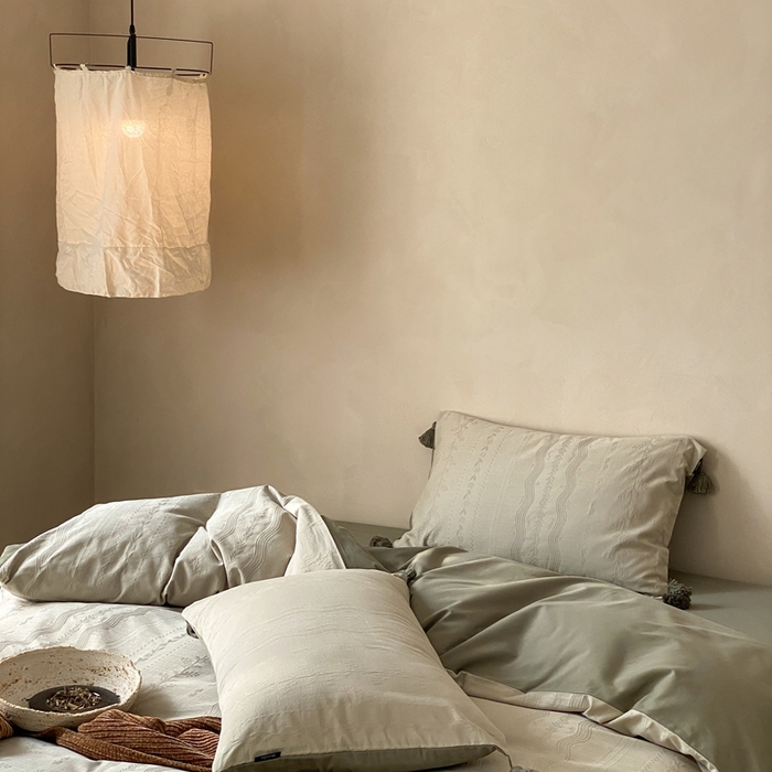 91家纺网 家纺一手货源 找家纺 玉宇阁家居 2025新款色织空气全棉纯棉大提花磨毛四件套(流苏款) 流苏款-日欢喜