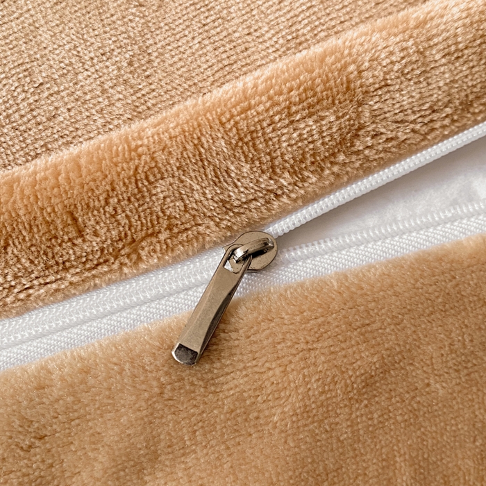 91家纺网 家纺一手货源 找家纺 鸿织源家纺 2025新款贴标系列牛奶绒四件套 奶咖