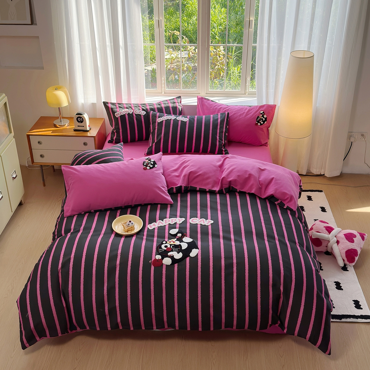 91家纺网 家纺一手货源 找家纺 （总）怡家居 2025新款全棉纯棉磨毛绣花四件套-普通款