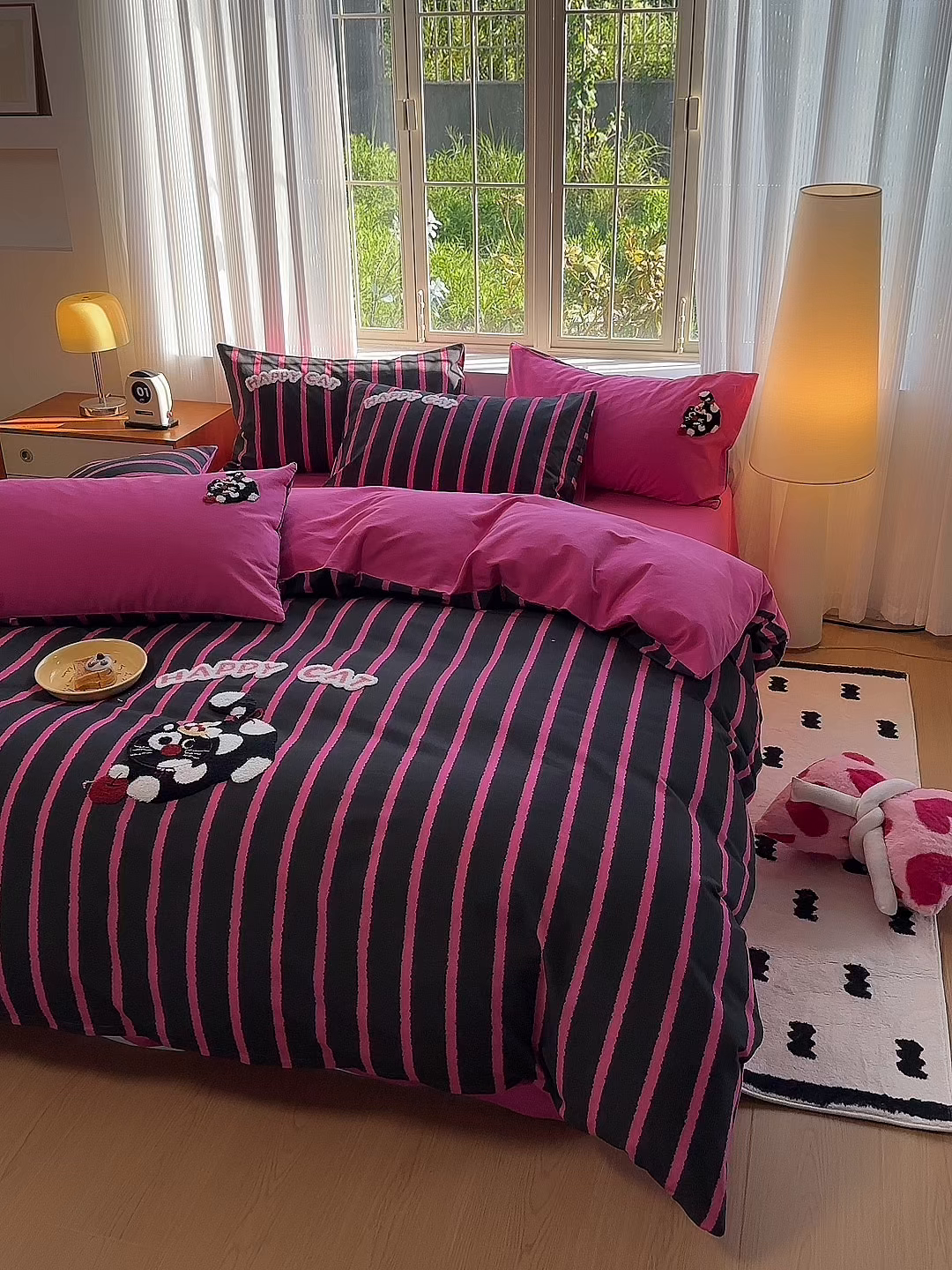 91家纺网 家纺一手货源 找家纺 怡家居 2025新款全棉纯棉磨毛绣花四件套-普通款 魔法喵