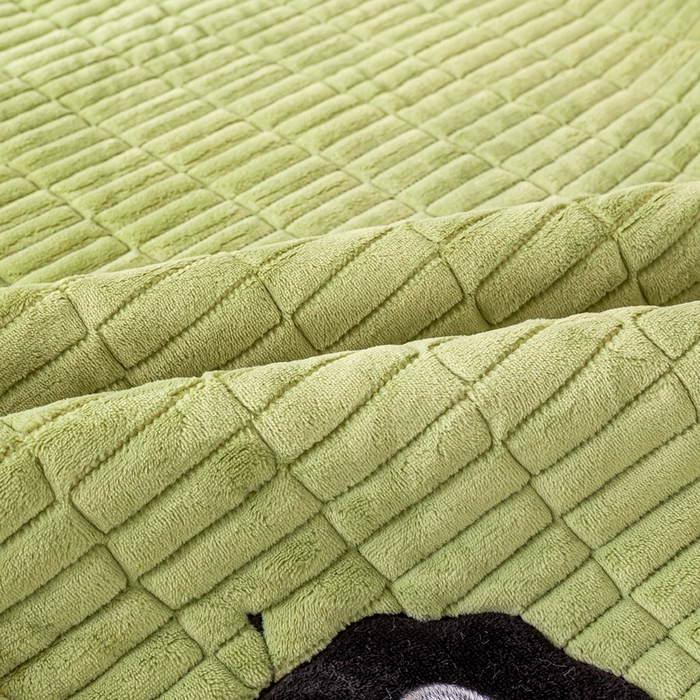 91家纺网 家纺一手货源 找家纺 梦初语 2025新款纯色牛奶绒贴布绣床垫褥冬季加绒加厚防滑学生宿舍 -直播爆款（面料17 小煤球-绿