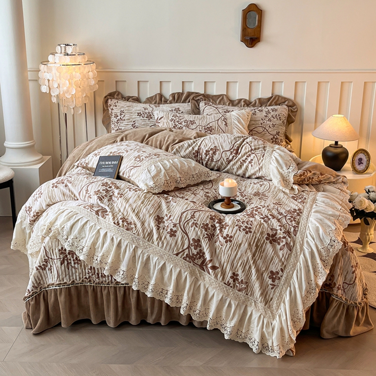 91家纺网 家纺一手货源 找家纺 （总）花香四季家纺 2025新款雕花绒夹棉床盖款四件套系列