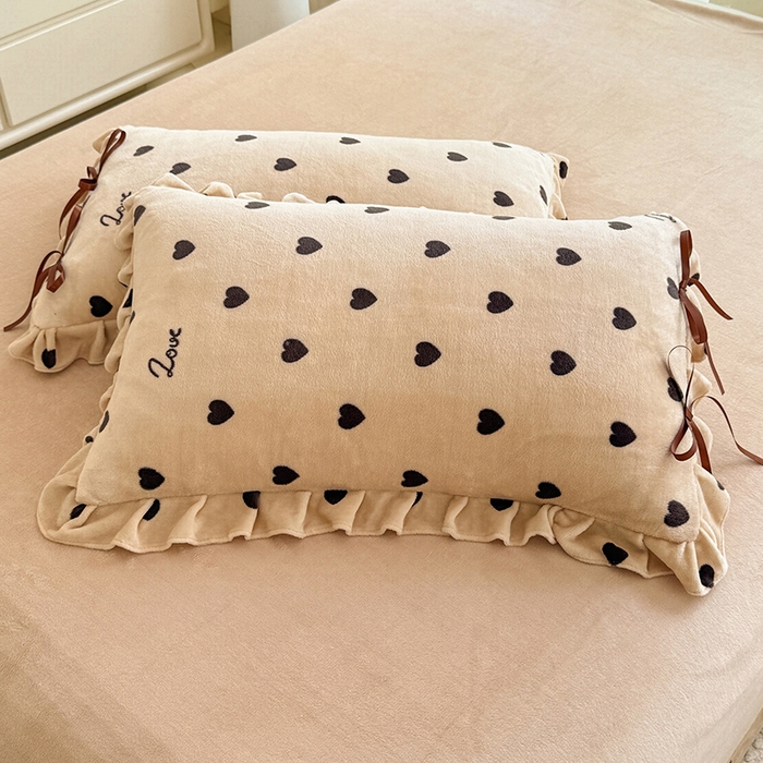 91家纺网 家纺一手货源 找家纺 韩约 2025新款韩式蝴蝶结牛奶绒床单款四件套 可心