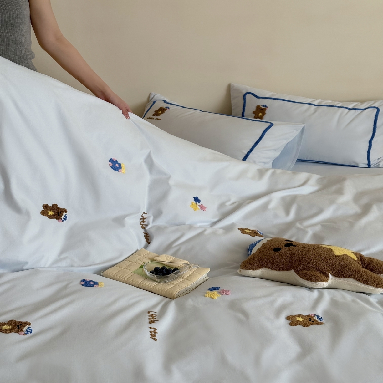 91家纺网 家纺一手货源 找家纺 （总）三味舒屋 2025新款好梦毛巾绣全棉纯棉磨毛四件套