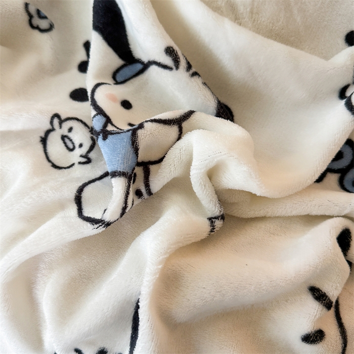 91家纺网 家纺一手货源 找家纺 艾特你 2025新款小清新高克重牛奶绒印花四件套 大耳狗