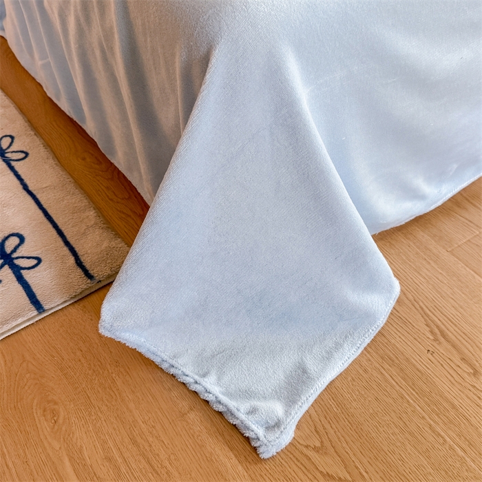 91家纺网 家纺一手货源 找家纺 艾特你 2025新款小清新高克重牛奶绒印花四件套 大耳狗