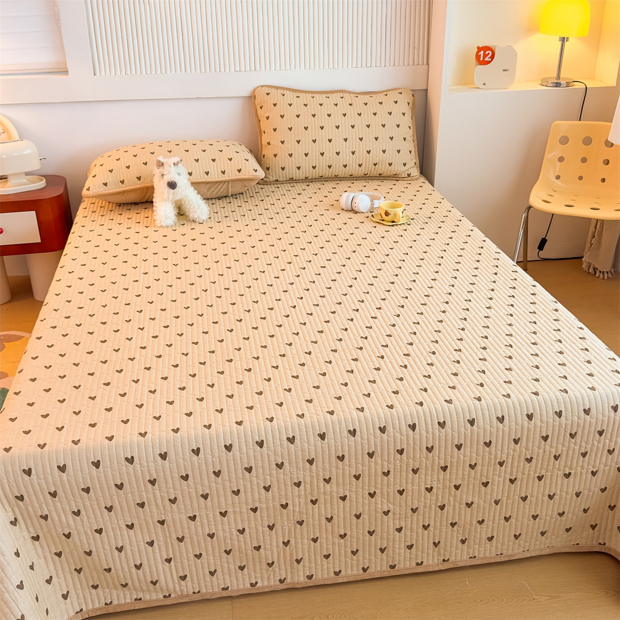 91家纺网 家纺一手货源 找家纺 恒爱家纺 2025新款全棉宝宝绒双拼床盖三件套 精彩人生