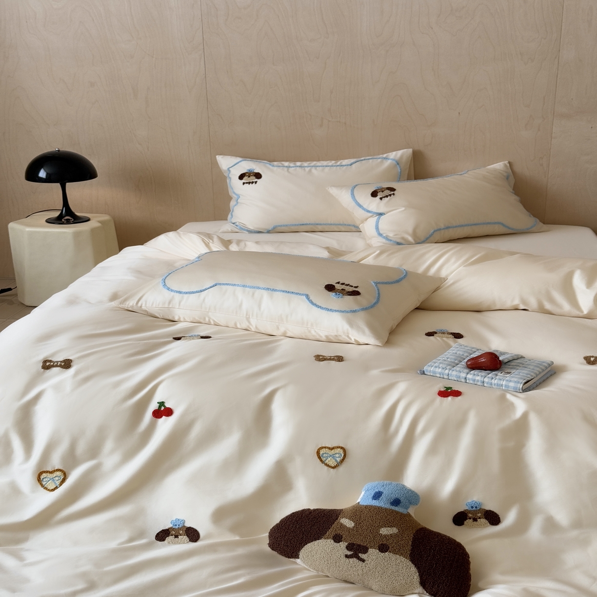 91家纺网 家纺一手货源 找家纺 三味舒屋 2025新款好梦毛巾绣全棉纯棉磨毛四件套 全棉款美味帕恰