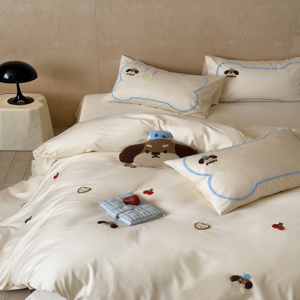 91家纺网 家纺一手货源 找家纺 三味舒屋 2025新款好梦毛巾绣全棉纯棉磨毛四件套 全棉款美味帕恰