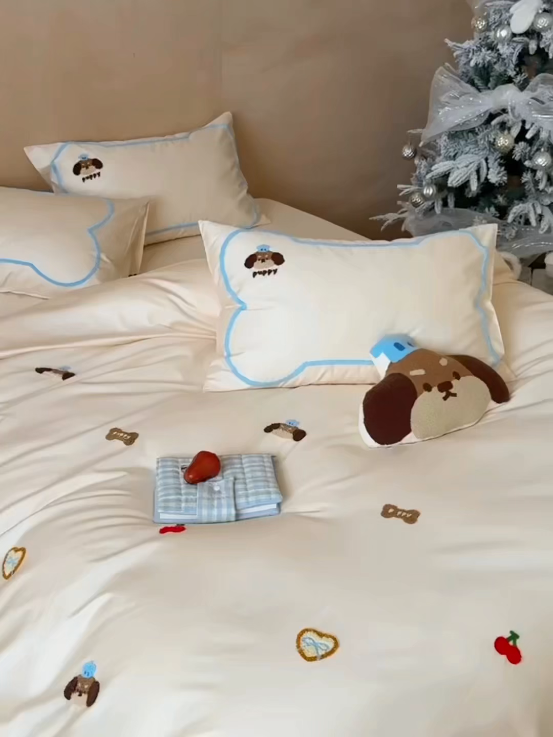 91家纺网 家纺一手货源 找家纺 三味舒屋 2025新款好梦毛巾绣全棉纯棉磨毛四件套 全棉款美味帕恰