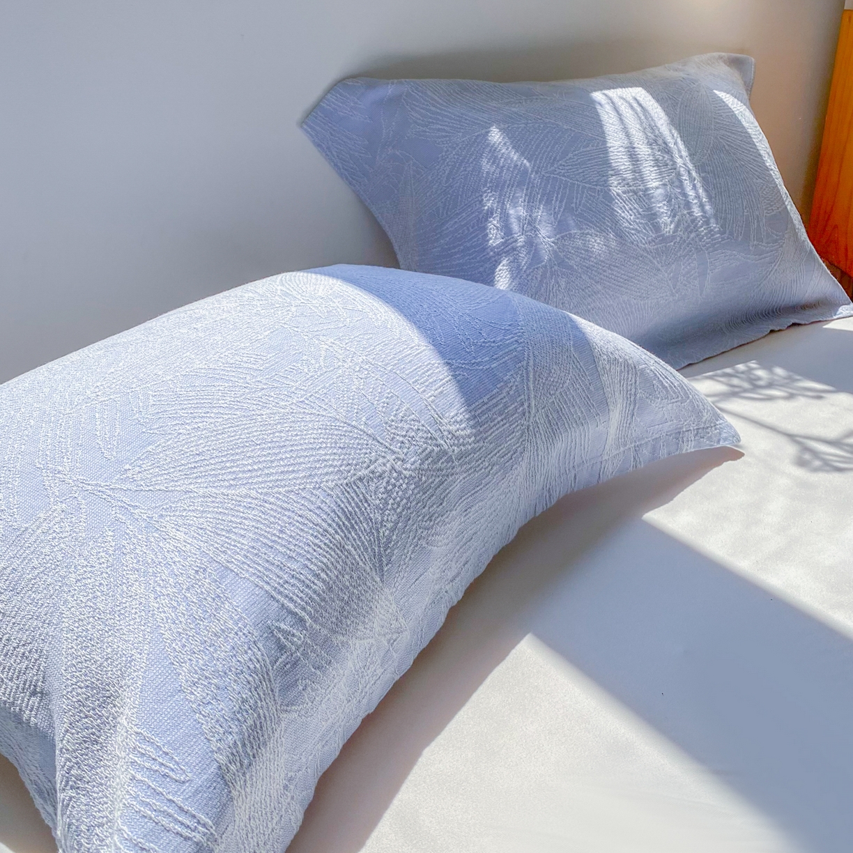 91家纺网 家纺一手货源 找家纺 美宜家 2025全棉提花枕巾100棉柔软吸汗枕头巾 锦上添花-兰 一只