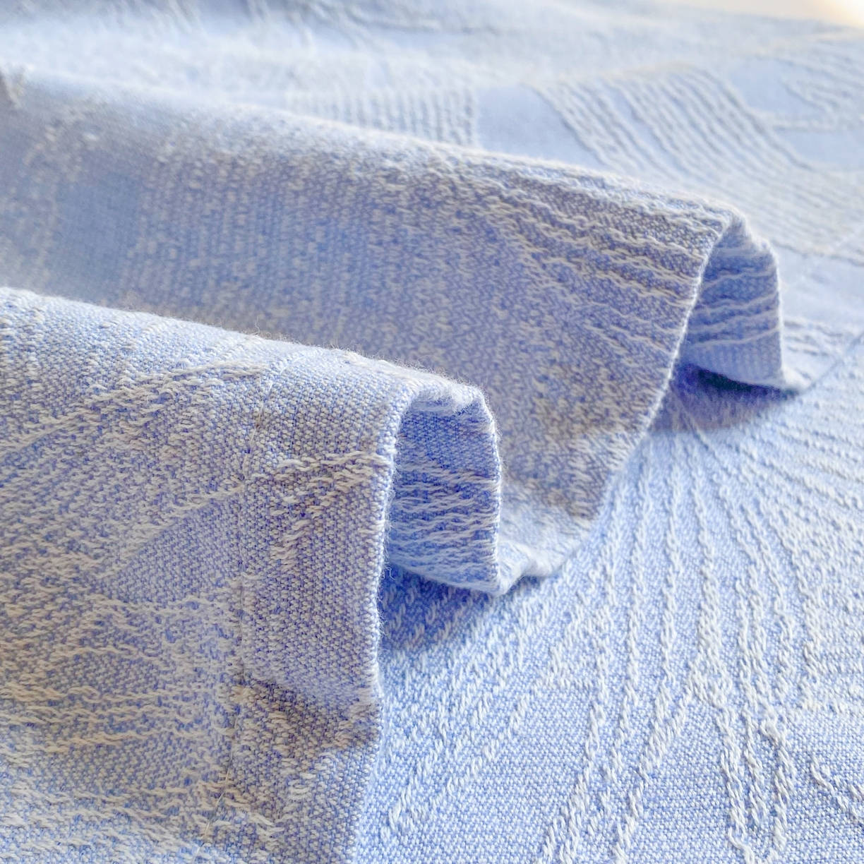 91家纺网 家纺一手货源 找家纺 美宜家 2025全棉提花枕巾100棉柔软吸汗枕头巾 锦上添花-兰 一只