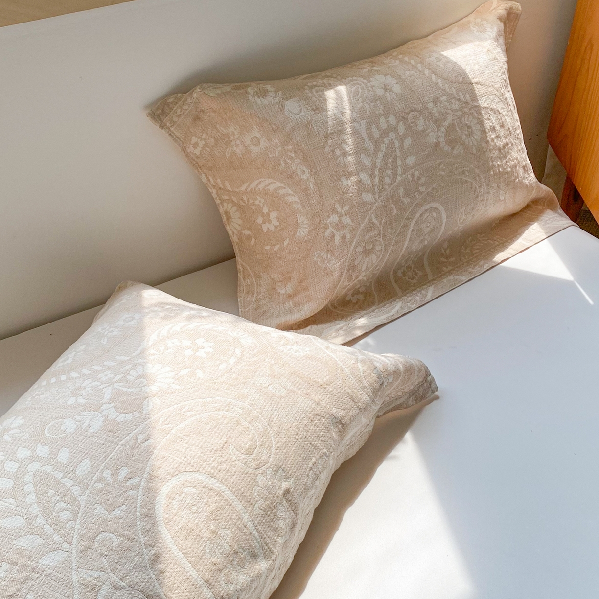 91家纺网 家纺一手货源 找家纺 美宜家 2025全棉提花枕巾100棉柔软吸汗枕头巾 年华 一只