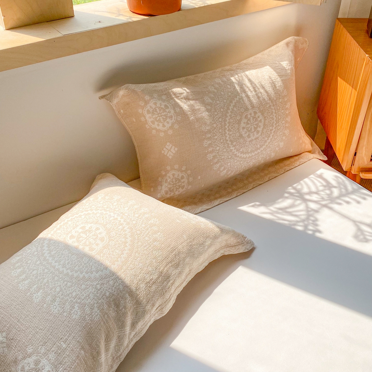 91家纺网 家纺一手货源 找家纺 美宜家 2025全棉提花枕巾100棉柔软吸汗枕头巾 圆满 一只