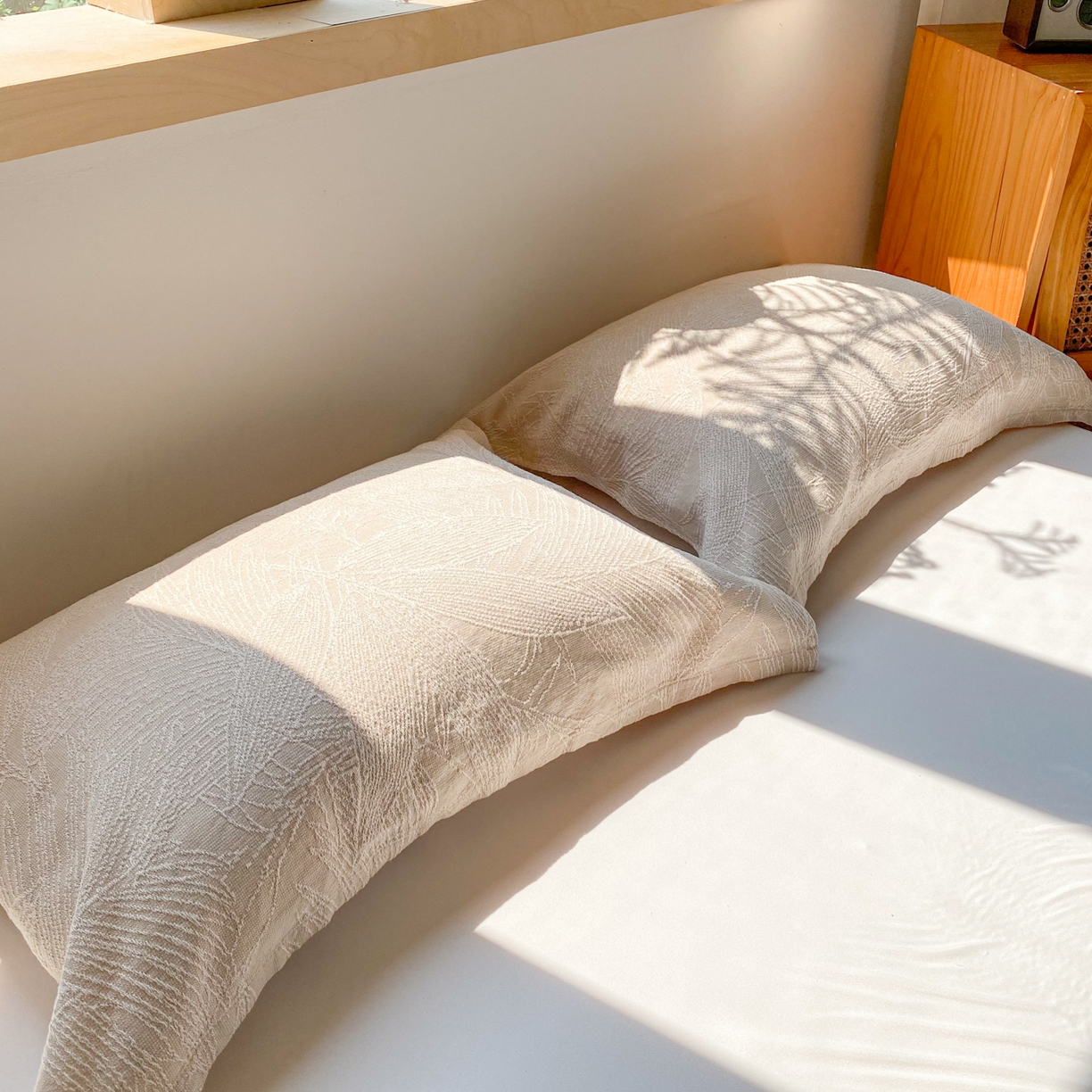 91家纺网 家纺一手货源 找家纺 美宜家 2025全棉提花枕巾100棉柔软吸汗枕头巾 锦上添花-原色 一对