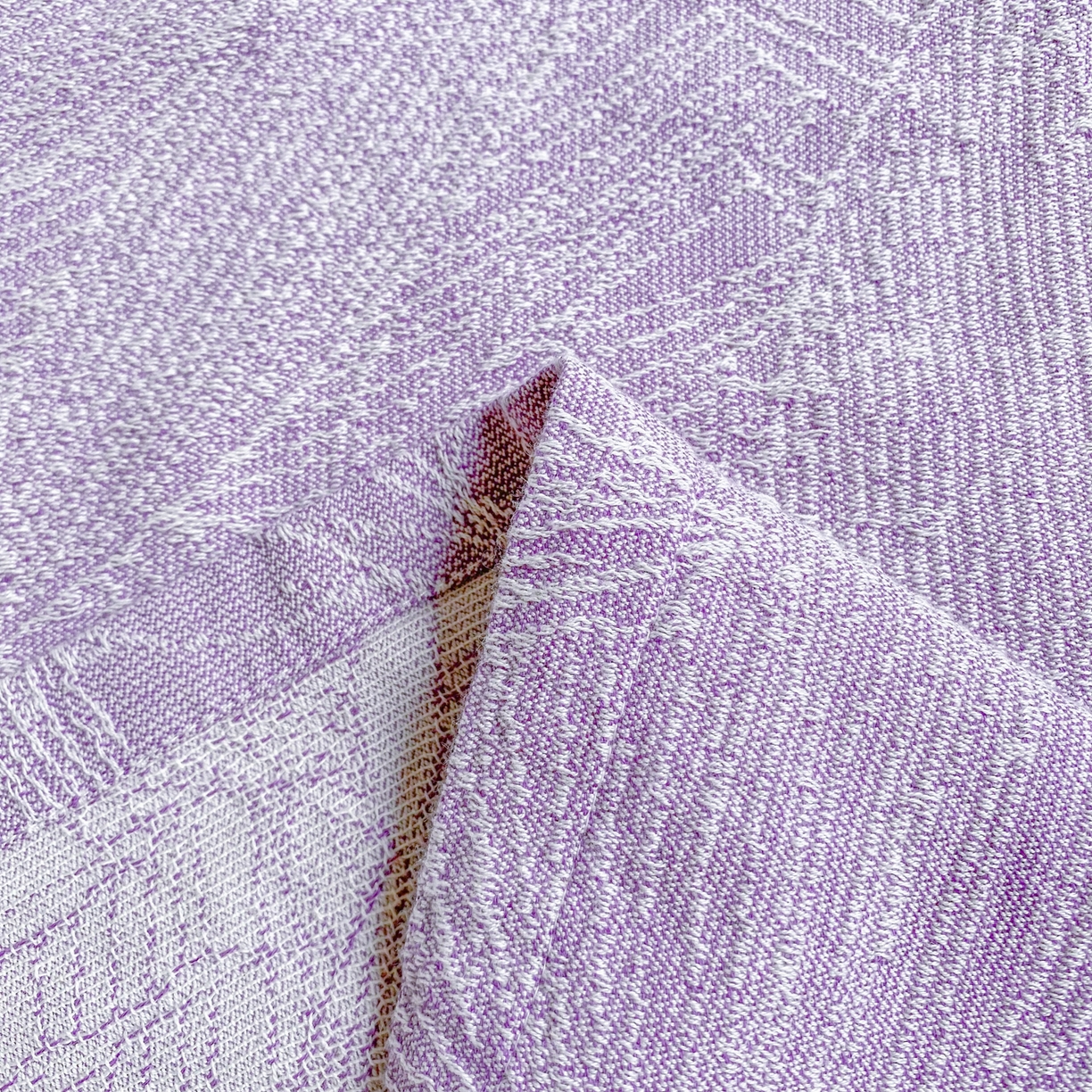 91家纺网 家纺一手货源 找家纺 美宜家 2025全棉提花枕巾100棉柔软吸汗枕头巾 锦上添花-紫 一对