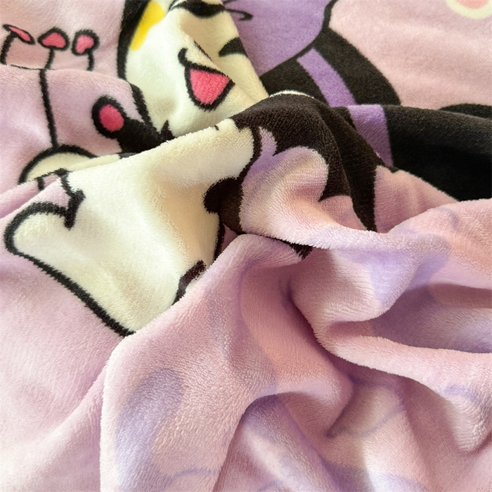 91家纺网 家纺一手货源 找家纺 艾特你 2025新款小清新高克重牛奶绒印花四件套 库米洛