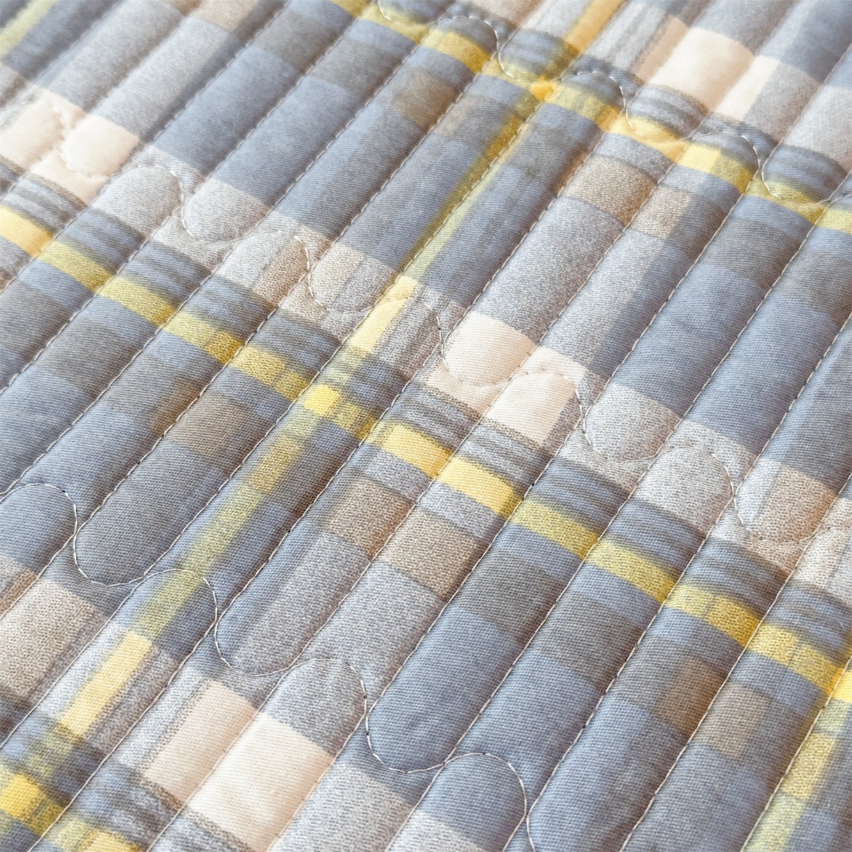 91家纺网 家纺一手货源 找家纺 恒爱家纺 2025新款全棉宝宝绒双拼床盖三件套 莫尼-蓝