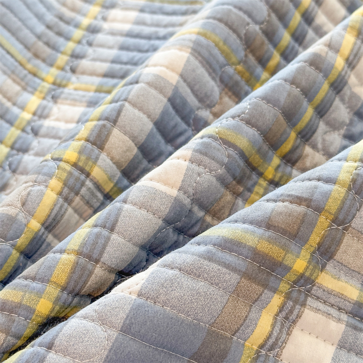 91家纺网 家纺一手货源 找家纺 恒爱家纺 2025新款全棉宝宝绒双拼床盖三件套 莫尼-蓝