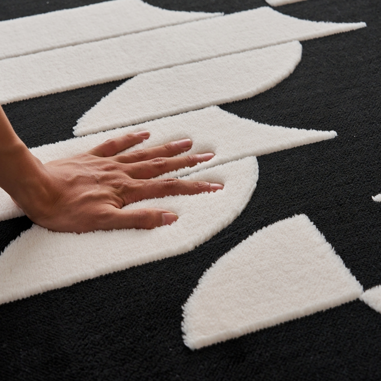 91家纺网 家纺一手货源 找家纺 航途席业 2025新款亲肤舒适地垫 留白-皓月