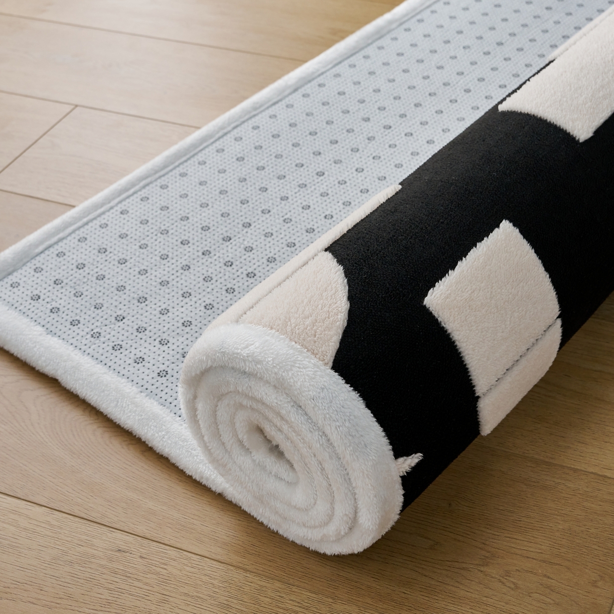 91家纺网 家纺一手货源 找家纺 航途席业 2025新款亲肤舒适地垫 留白-皓月