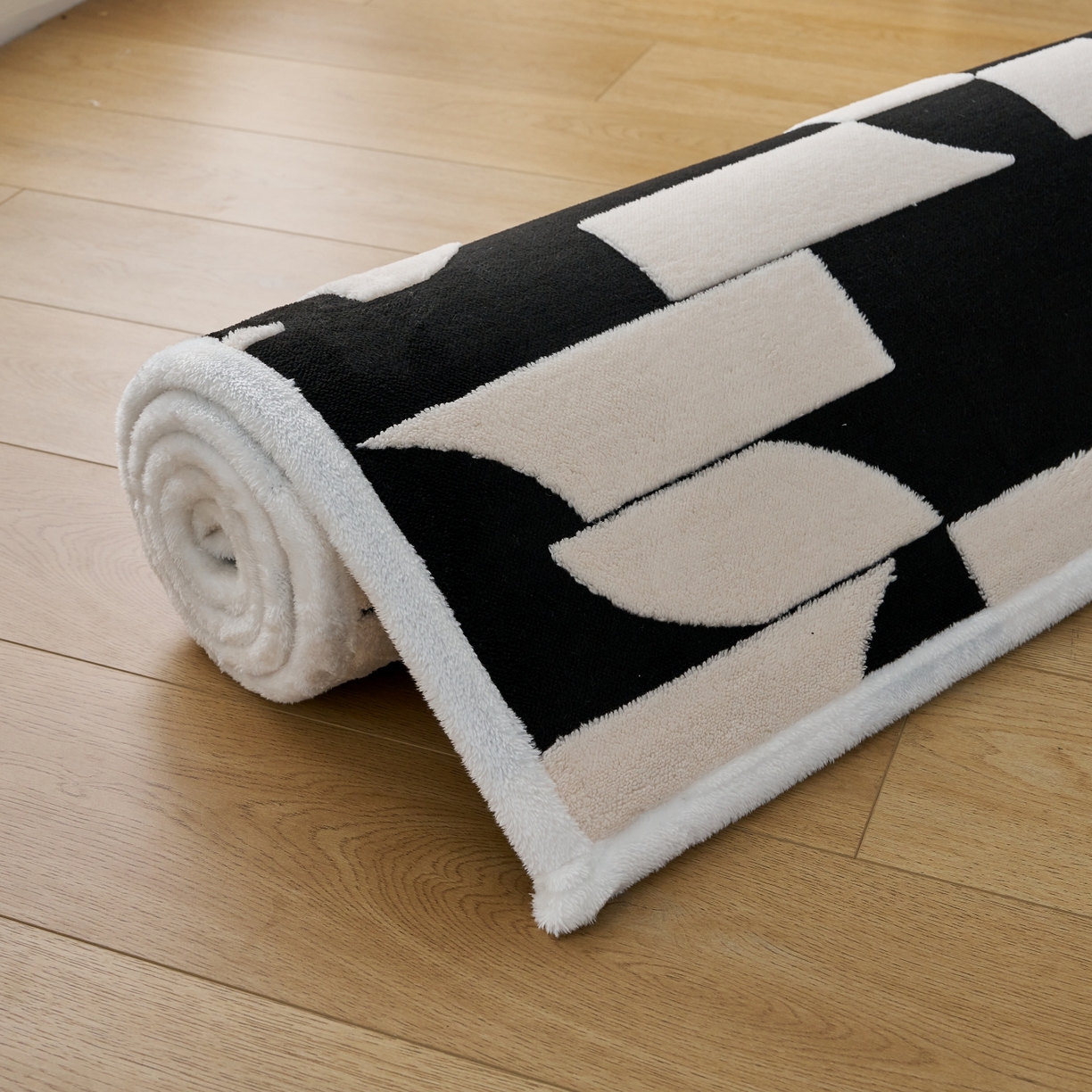 91家纺网 家纺一手货源 找家纺 航途席业 2025新款亲肤舒适地垫 留白-皓月