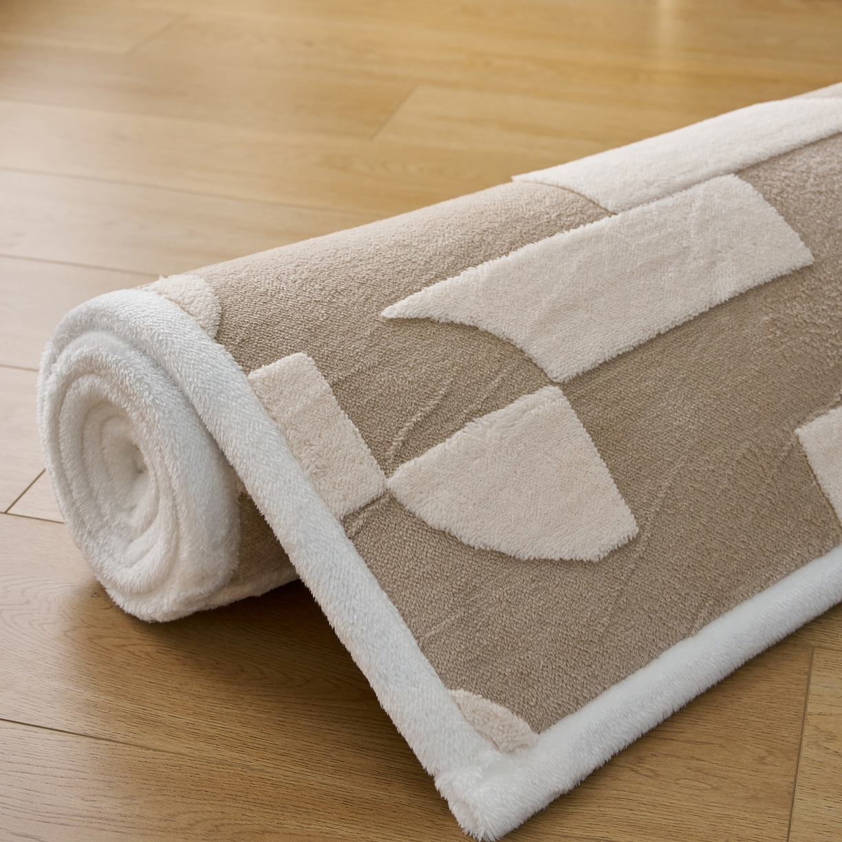 91家纺网 家纺一手货源 找家纺 航途席业 2025新款亲肤舒适地垫 留白-云咖