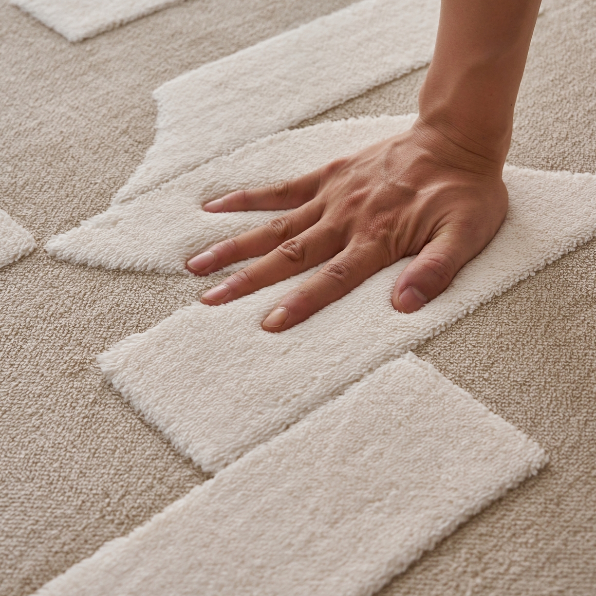 91家纺网 家纺一手货源 找家纺 航途席业 2025新款亲肤舒适地垫 留白-云咖