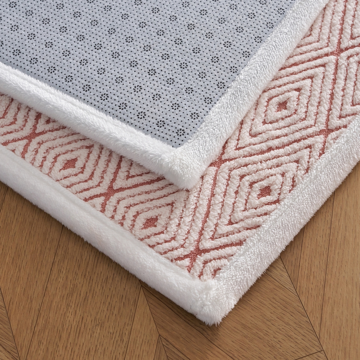 91家纺网 家纺一手货源 找家纺 航途席业 2025新款亲肤舒适地垫 梦回-清粉