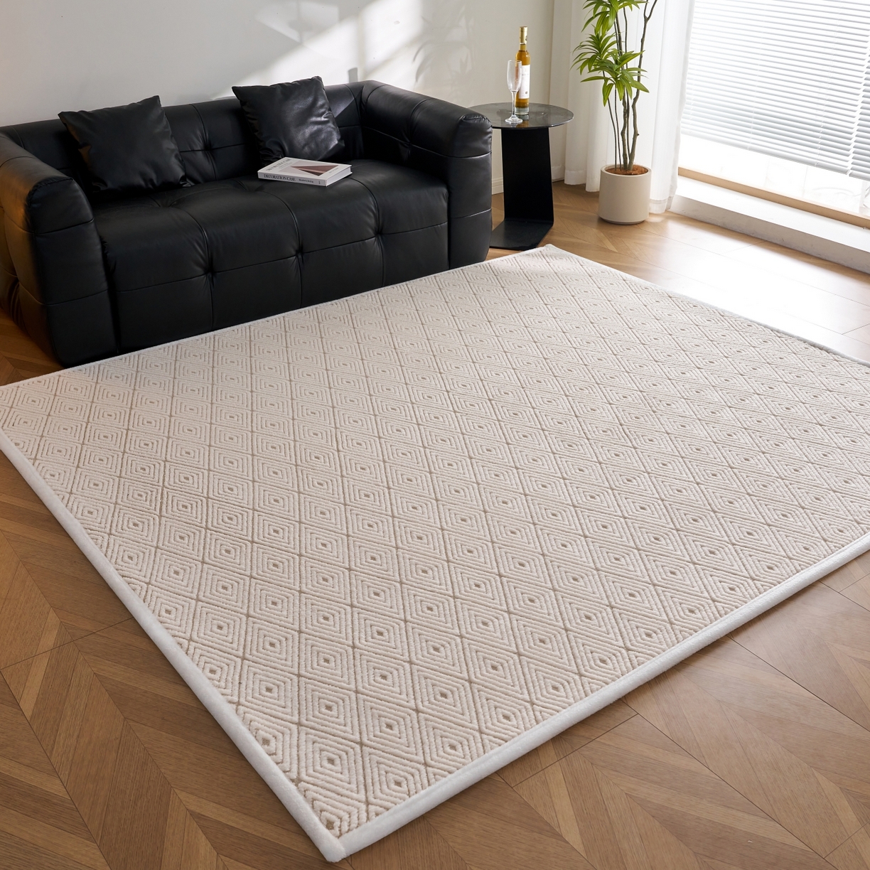 91家纺网 家纺一手货源 找家纺 航途席业 2025新款亲肤舒适地垫 梦回-仙米