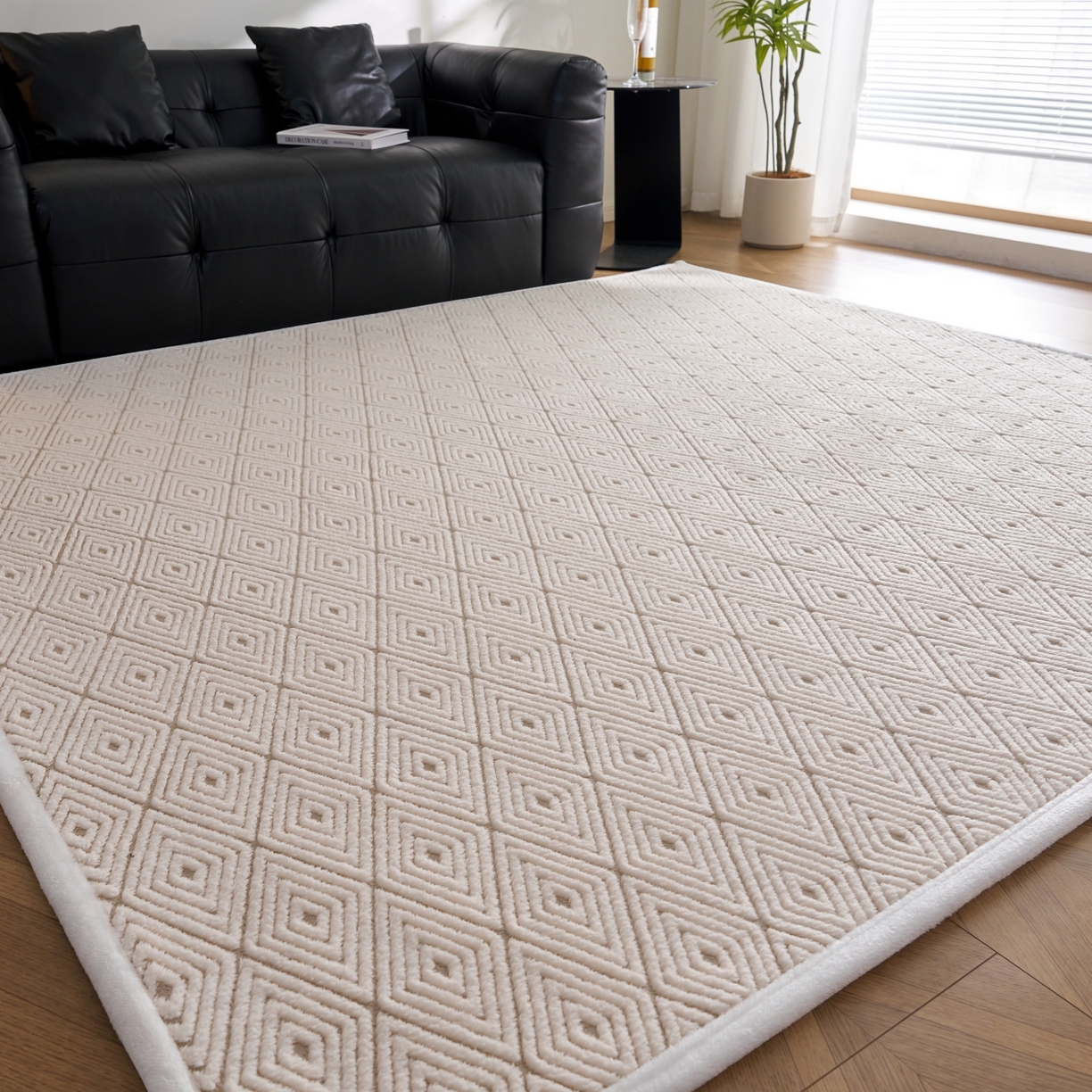 91家纺网 家纺一手货源 找家纺 航途席业 2025新款亲肤舒适地垫 梦回-仙米